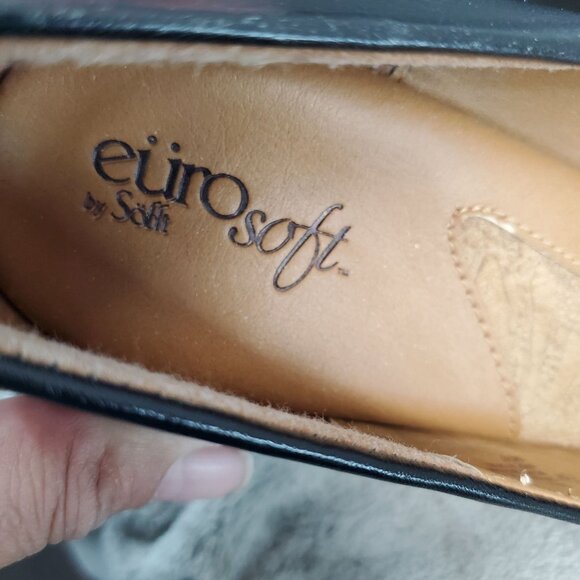 Sofft Shoes Womens Size 7.5 Black Leather Euro Soft Heels *Read* - Picture 11 of 13